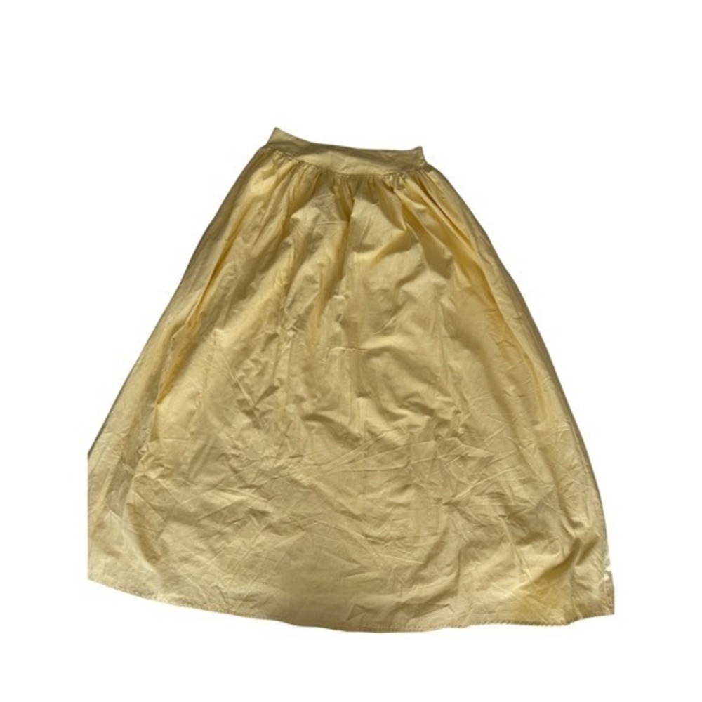 Princess Polly Valeria Light Yellow Maxi Skirt Pleated Waist Casual Beach  2 - Picture 6 of 8